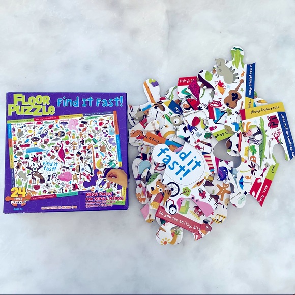 Find it Fast Floor Puzzle. 24 piece puzzle. Age 5+ - Picture 1 of 2